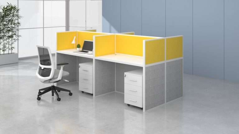 Office Cubicles in Yellow