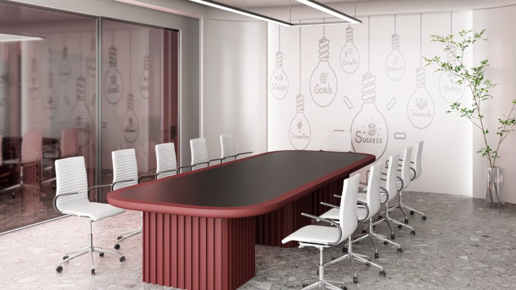 office furniture collections - Conference table in Red Color